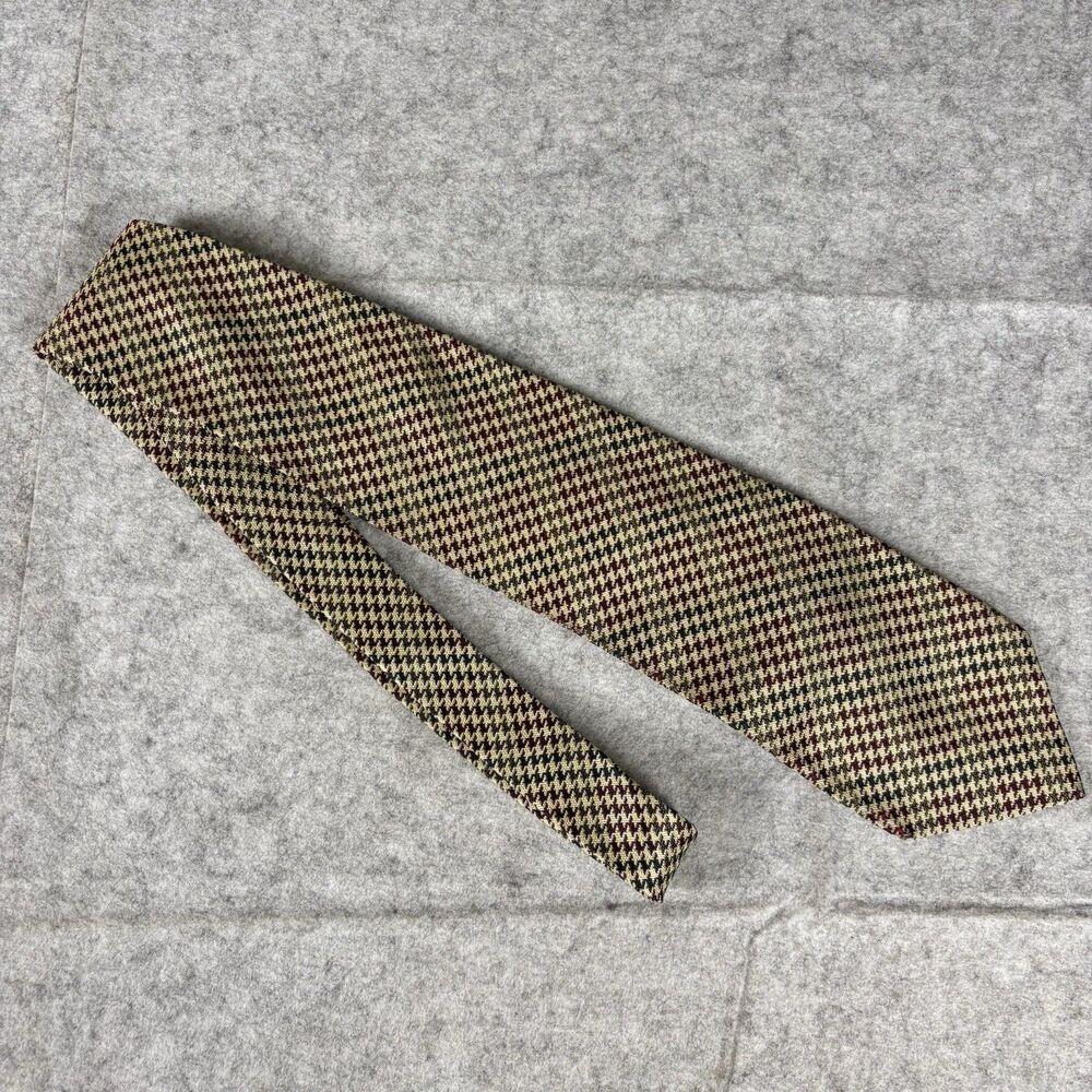 Vintage 1990s Gap Premium Neckwear 100% Silk Tie Houndstooth Made USA